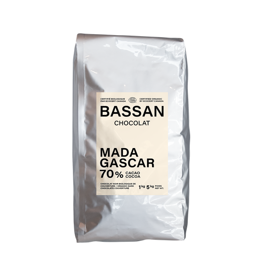 Chocolat noir biologique : Madagascar Sambirano 70 % cacao - Bassan
