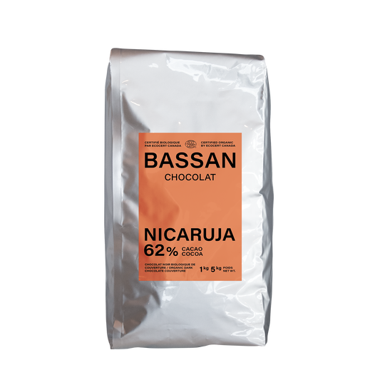 Chocolat noir biologique : Nicaruja 62% cacao - Bassan